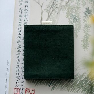 Handgemaakte Katoenen En Linnen Jacquard Theedoek Theeceremonie Nul Match Met Water-Absorberende En Ademende Stof Thee Handdoek donker groen