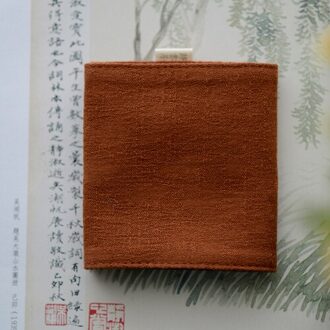 Handgemaakte Katoenen En Linnen Jacquard Theedoek Theeceremonie Nul Match Met Water-Absorberende En Ademende Stof Thee Handdoek ocher