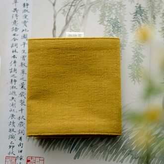 Handgemaakte Katoenen En Linnen Jacquard Theedoek Theeceremonie Nul Match Met Water-Absorberende En Ademende Stof Thee Handdoek warm geel