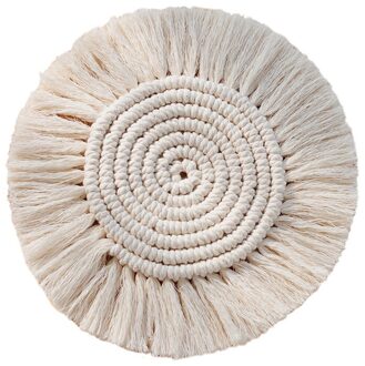 Handgemaakte Katoenen Geweven Coaster Kant Coaster Bohemian Stijl Antislip Coaster Isolatie Tafel Mat Hittebestendig Koffiekopje 01