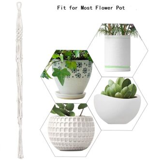 Handgemaakte Kleurrijke Macrame Plant Hangers Indoor Outdoor Bloem Opknoping Mand Katoenen Touw 4 Benen Balkon Pot Hanger Room Decor D