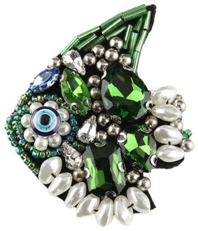 Handgemaakte Kralen Strass Doek Patch Marine Animal Faux Crystal Naaien Embleem Badge Kwallen Diy Kleding Applique 6EE501993-4