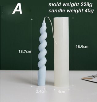 Handgemaakte Lange Pole Zuilvormige Spiraal Lace Siliconen Mould Diy Kerk Twist Cented Kaars Mold Maken Levert Woondecoratie