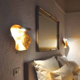 Handgemaakte led wandlamp Non So 40 cm, goud messing / goud