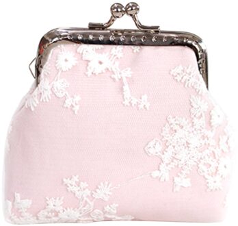 Handgemaakte Metalen Kus Sluiting Frame Bloem Clutch Purse Complete Kits Voor Maken Uw Eigen Handtas licht roze