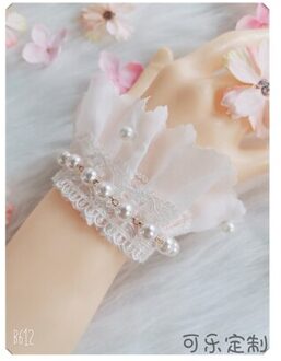 Handgemaakte Paleis Stijl Vintage Zoete Lolita Hand Mouwen Fairy Kant Parel Elegante Tea Party Wedding Handboeien Accessoires