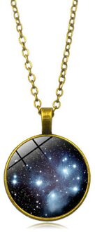 Handgemaakte Pleiaden Ster Cluster Hanger Universe Galaxy Ketting Ruimte Sieraden 3 Kleuren Vergulde Hanger Sieraden goud