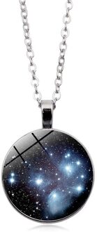 Handgemaakte Pleiaden Ster Cluster Hanger Universe Galaxy Ketting Ruimte Sieraden 3 Kleuren Vergulde Hanger Sieraden zilver
