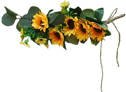 Handgemaakte Simulatie Stoel Terug Bloem Muur Opknoping Zonnebloem Swag Europese Stijl Kunstmatige Natuurlijke Decor Front Deur Krans