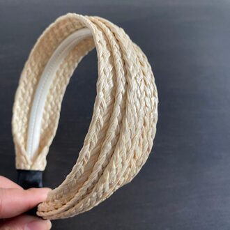 Handgemaakte Stro Weave Hoofdband Voor Vrouwen Meisjes Haarbanden Tulband Haar Hoepel Bezel Vrouwelijke Haaraccessoires