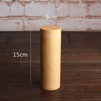 Handgemaakte Thee Doos Bamboe Opbergdoos Theebus Deksel Seal Keuken Opslag Potten Accessoires Spice Box Case Organizer 15 x 5cm