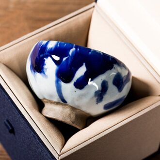 Handgemaakte Thee Kom Kop Theekop Japanse Pure Hand-Held Keramische Officiële Theekopje b