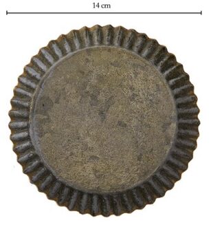 Handgemaakte Vintage Metalen Dienblad Unieke Bloemen Velg Antieke Metalen Lade Ronde Rustieke Retro Ijzeren Platen Voor Thuis Kerk Wedding