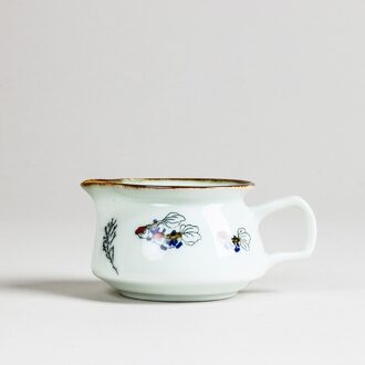 Handgeschilderde Keramische Fair Cup Openbare cup Imitatie Antieke thee cup set Gepigmenteerde Kung fu thee zee Chinese inkt stijl porselein 3