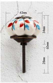 Handgeschilderde Keramische Lade Handvat Handgemaakte Kunst Enkele Gat Geschilderd Handvat Kast Kledingkast Deurklink Enkel Gat