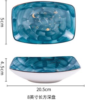 Handgeschilderde Keramische Plaat Eenvoudige Huishoudelijke Schotel Glazuur Op De Kleur Netto Rood Westerse Gerecht Steak Plaat Woondecoratie set Plaat 5