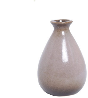 handgeschilderde mini keramische vaas thuis balkon water trim bloem vaas fles licht grijs