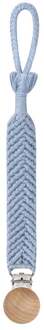Handgevlochten Speenkoord - Veilige en Trendy Fopspeenkoord - Pastelblauw
