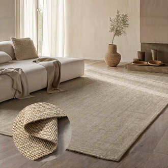 Handgeweven Jute Vloerkleed - Crème 150x80cm - Jute - Dekbed-Discounter.nl