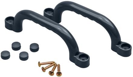 Handgreep Plastic Antraciet 2 Stuks