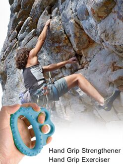 Handgreep Strengthener Hand Grip Exerciser Voor Fysiotherapie Hand Gripper Silicone Vinger Expander Oefening Handgreep Ring Blauw