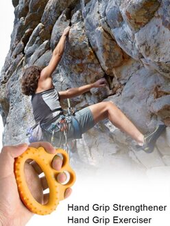 Handgreep Strengthener Hand Grip Exerciser Voor Fysiotherapie Spier Workout Oefening Gym Fitness geel