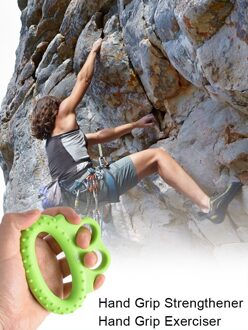 Handgreep Strengthener Hand Grip Exerciser Voor Fysiotherapie Spier Workout Oefening Gym Fitness groen