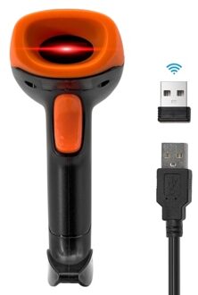 Handheld 1D/2D/QR Barcode Scanner 2.4G Wireless USB Wired Bar Code Reader Manual / Continuous Scanning CMOS Image Sensor Support Paper Code/Screen Code PDF417 Compatible with Windows Android MacOS Linux System for Supermarket Library Logistics Retail Ware