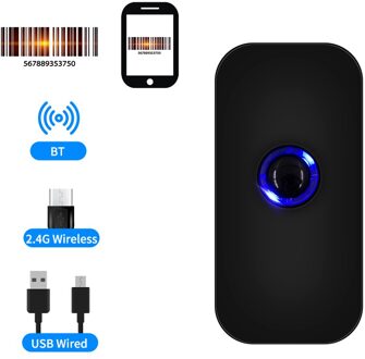 Handheld 3-In-1 Barcode Scanner 1D/2D/Qr Bar Code Reader Ondersteuning Bluetooth /2.4G Wireless/Usb Bekabelde Verbinding Voor Supermarkt 1D Code