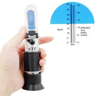Handheld alcohol refractometer suiker Wijn concentratie meter densimeter 0-25% alcohol bier 0-40% Brix druiven ATC
