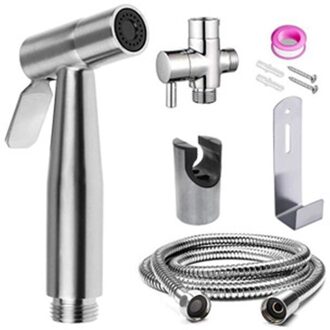 Handheld Bidet Sproeier Set Kit Rvs Hand Bidet Kraan Voor Badkamer Handspuit Douchekop Zelfreinigende