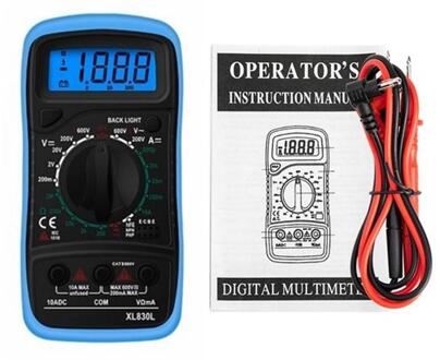 Handheld Digitale Multimeter Lcd Backlight Draagbare Voltmeter Tester Voltage Ac/Dc Ampèremeter Meter Ohm Multimetro V1J3