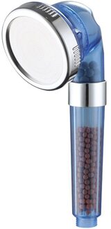 Handheld Douchekop Badkamer Hoge Druk Saving Water Tool Sproeier Hoofd Met Negatieve Ionen Geactiveerd blauw