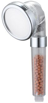 Handheld Douchekop Badkamer Hoge Druk Saving Water Tool Sproeier Hoofd Met Negatieve Ionen Geactiveerd wit
