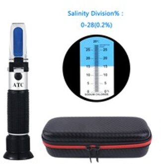 Handheld Draagbare 0-28% ATC Zoutgehalte Refractometer 0-28% refractometer salinometer Zout Water in Pekel Bereid Voedsel Oplossing