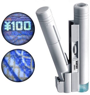 Handheld Draagbare 100x Zoom Dual Buis Led Light Microscoop Vergrootglas Loupe AA batterij Voor Laboratorium Werk Hobbyisten Verzamelaars