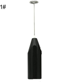 Handheld Elektrische Garde Ei Gereedschap Battery Operated Koffie Melkopschuimer Drink Mixer Voor Latte Cappuccino Koffie Chocolade Melk zwart