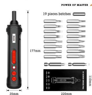 Handheld Elektrische Schroevendraaier Opladen Draagbare Schroevendraaier Cordless Power Schroevendraaier Boor Magnetische Schroevendraaier Reparatie Set