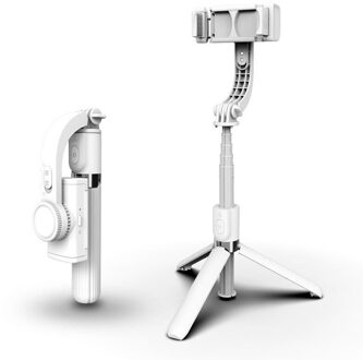 Handheld Gimbal Stabilizer Mobiele Telefoon Selfie Stok Houder Verstelbare Standaard Voor Iphone Xiaomi Redmi Huawei Samsung Android L08 wit