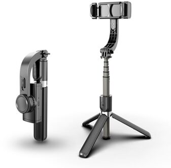 Handheld Gimbal Stabilizer Mobiele Telefoon Selfie Stok Houder Verstelbare Standaard Voor Iphone Xiaomi Redmi Huawei Samsung Android L08 zwart