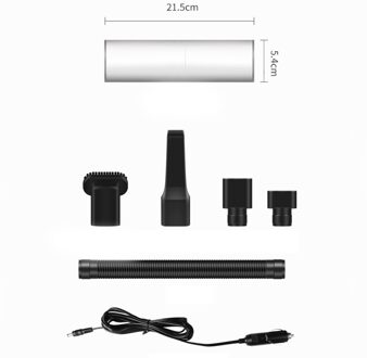 Handheld Krachtige Cycloon Zuig Oplaadbare Mini Auto Stofzuiger Nat Droog Auto Draagbare Voor Auto Thuis Huisdier Haar wit