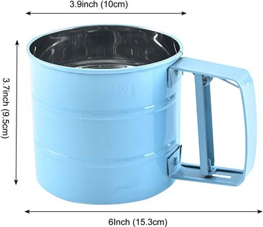 Handheld Meel Shaker Rvs Mesh Zeef Cup Icing Suiker Bakken Tool Semi-Automatische Taart Gebruiksvoorwerpen Cacaopoeder Bakken Tool