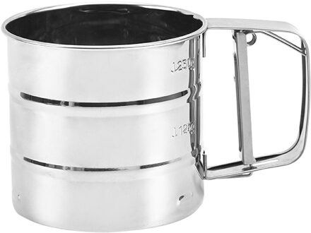 Handheld Meel Shaker Rvs Mesh Zeef Cup Icing Suiker Bakken Tool Semi-Automatische Taart Gebruiksvoorwerpen Cacaopoeder Bakken Tool