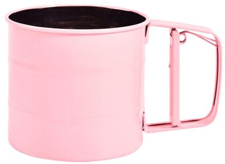 Handheld Meel Tainless Staal Cup Body Staal Poedersuiker Zeef Cup Tool Bakvormen Bakken Gereedschap Keuken Gadgets roze