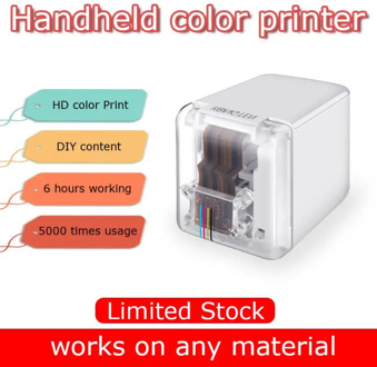 Handheld Mobile Printer Paperless Multi-surface tattoo photo logo pattern bar code mbrush Portable MINI Color Printer