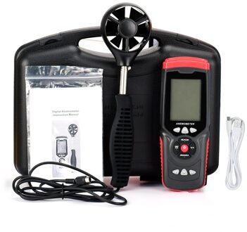 Handheld Professionele Digitale Anemometer Multifunctionele Wind Meter Sensor Anemograaf Met Afneembare Extra Fan