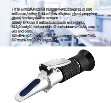 Handheld Refractometer Adblue Ethyleenglycol Antivries Batterij Vloeistof Inhoud Koelvloeistof Cleaner Meter Mini ATC Meten Tester