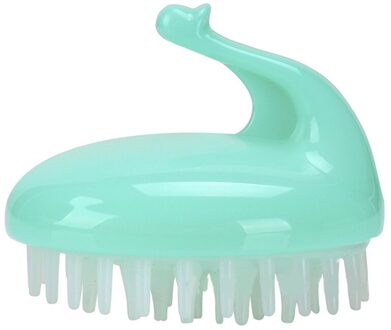 Handheld Siliconen Hoofdhuid Massage Kam Borstel Wassen Kam Mini Hoofd Meridiaan Massage Grove Kam groen