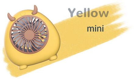 Handheld Student Fan, Stille Bureau, Usb Oplaadbare, Op De Tafel, Populaire , Mini Ventilator Met Lanyard Koeler geel