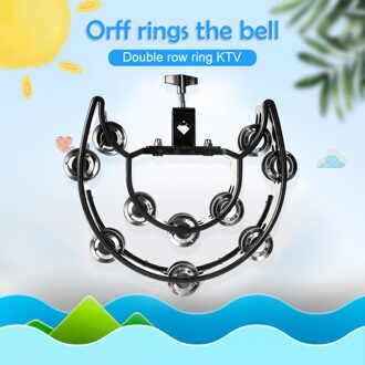 Handheld Tamboerijn Dubbele Rij Metalen Bells Jingles Percussie Ktv Party Speelgoed